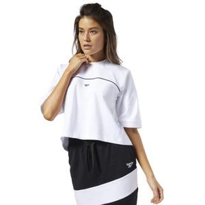 NWT Reebok classic advanced white cropped tee sz s